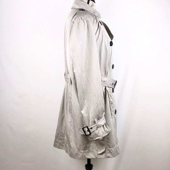 APT. 9 |🧥Ruffled Double-Breasted Buttoned Belted Trench Coat - Picture 3 of 8